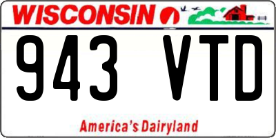 WI license plate 943VTD
