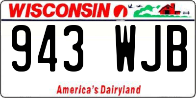 WI license plate 943WJB