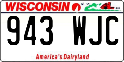 WI license plate 943WJC