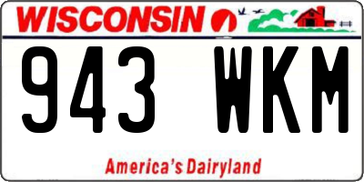 WI license plate 943WKM