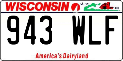 WI license plate 943WLF