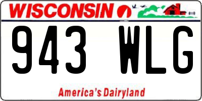 WI license plate 943WLG