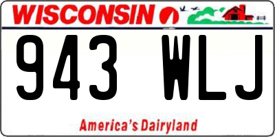 WI license plate 943WLJ