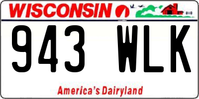 WI license plate 943WLK