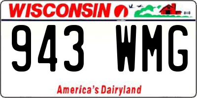 WI license plate 943WMG