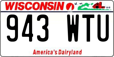 WI license plate 943WTU