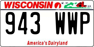 WI license plate 943WWP