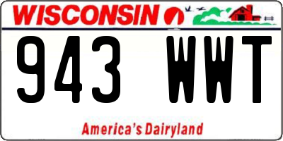 WI license plate 943WWT