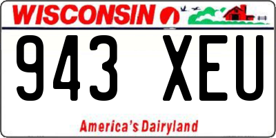 WI license plate 943XEU