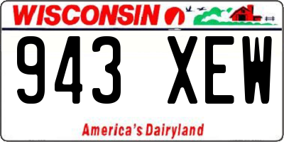 WI license plate 943XEW