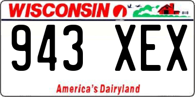 WI license plate 943XEX