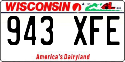 WI license plate 943XFE