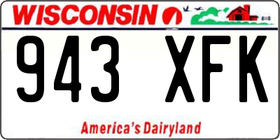 WI license plate 943XFK
