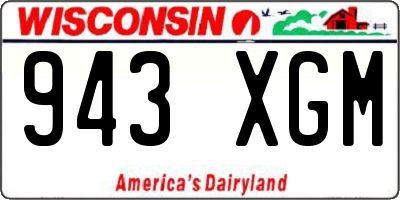 WI license plate 943XGM