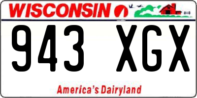 WI license plate 943XGX