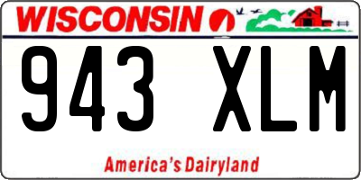 WI license plate 943XLM