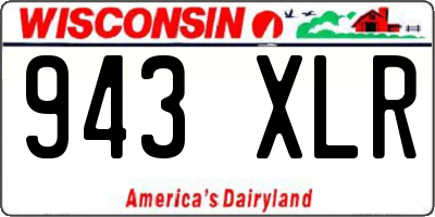 WI license plate 943XLR