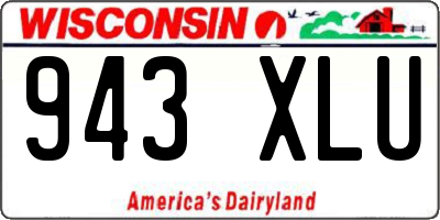 WI license plate 943XLU
