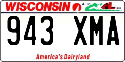 WI license plate 943XMA