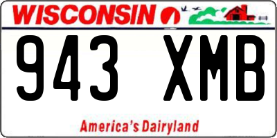 WI license plate 943XMB