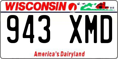 WI license plate 943XMD