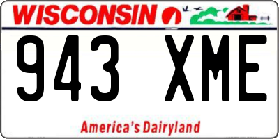WI license plate 943XME