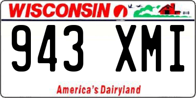WI license plate 943XMI