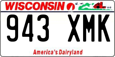 WI license plate 943XMK