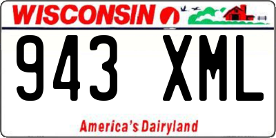 WI license plate 943XML