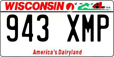 WI license plate 943XMP