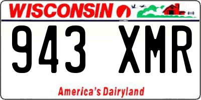 WI license plate 943XMR