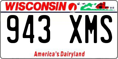 WI license plate 943XMS