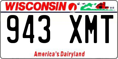 WI license plate 943XMT