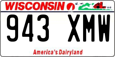 WI license plate 943XMW