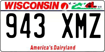WI license plate 943XMZ