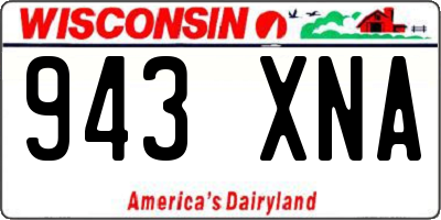 WI license plate 943XNA
