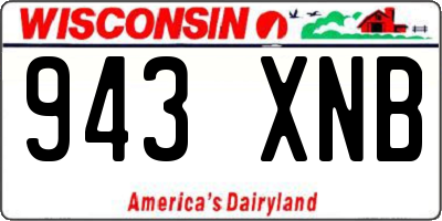 WI license plate 943XNB