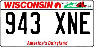 WI license plate 943XNE
