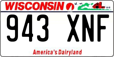 WI license plate 943XNF