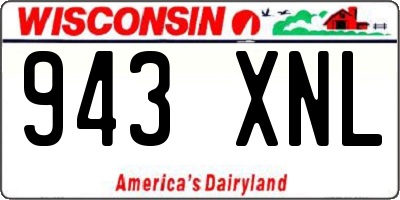 WI license plate 943XNL