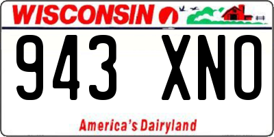 WI license plate 943XNO