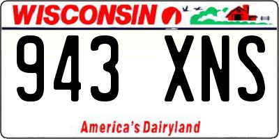 WI license plate 943XNS