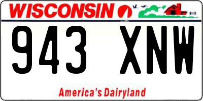 WI license plate 943XNW