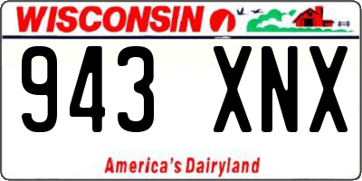 WI license plate 943XNX