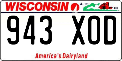 WI license plate 943XOD