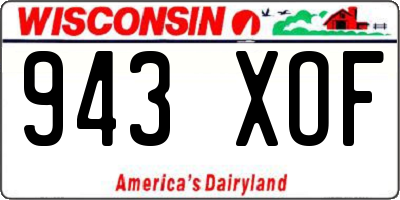 WI license plate 943XOF