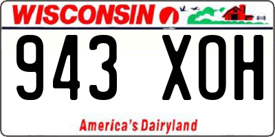 WI license plate 943XOH