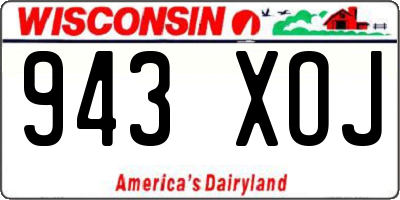 WI license plate 943XOJ