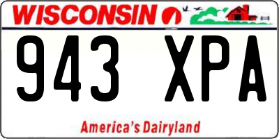 WI license plate 943XPA