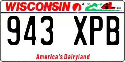 WI license plate 943XPB